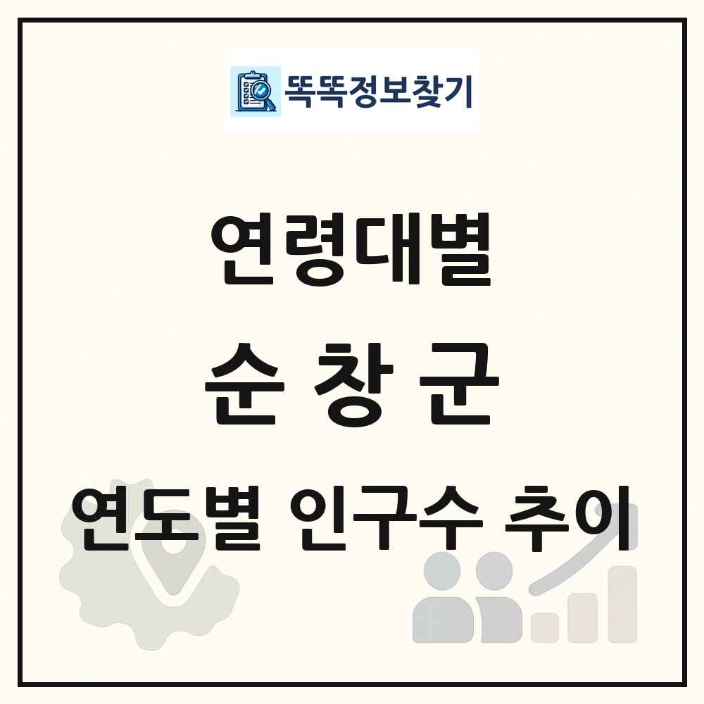 순창군 생애주기별 인구수 링크 그림